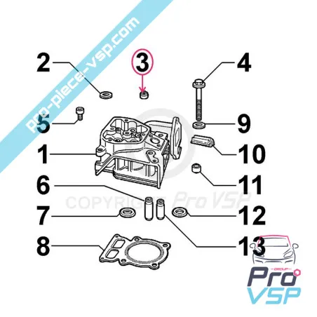 Joint de queue de soupape pour moteur Lombardini 15LD