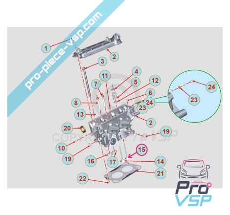 Soupape d'admission origine pour moteur Lombardini DCI