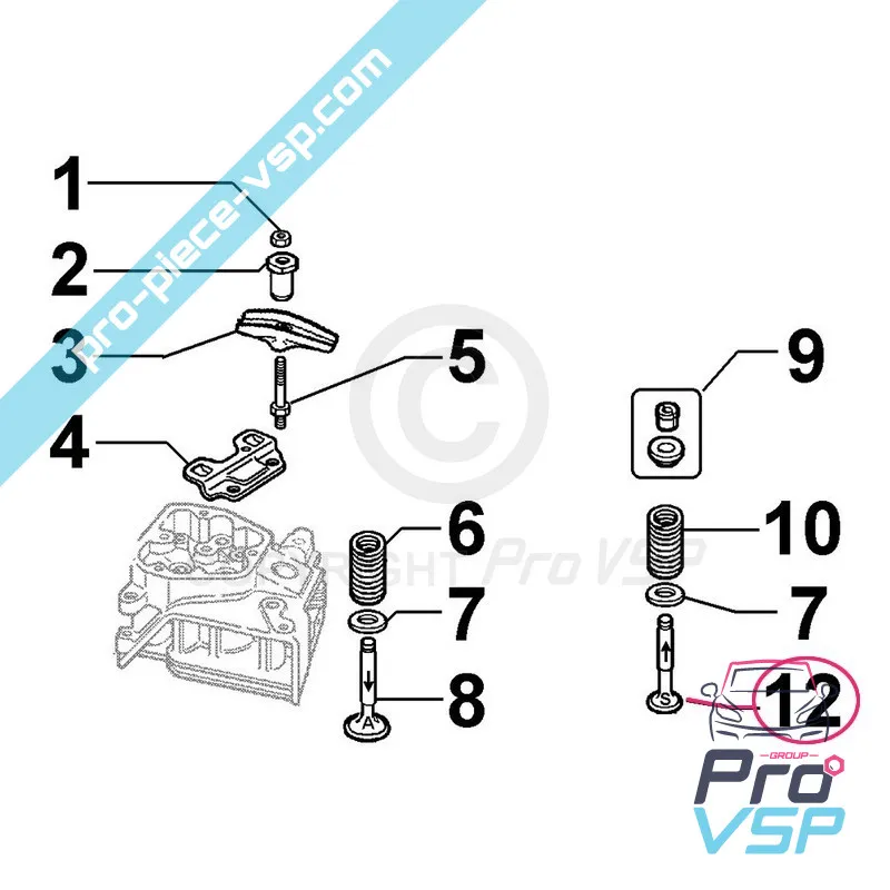 Engine exhaust valve Lombardini 15ld