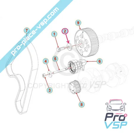 Lavadora da polia da polia da árvore do poder para o motor Lombardini Focs Progress 502 523