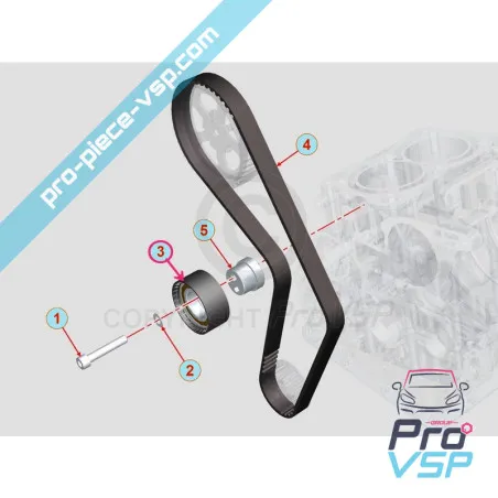 Engine distribution tensioner roller Lombardini DCI