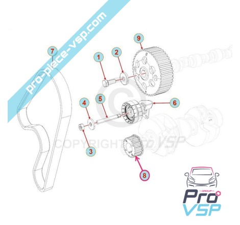 Pinion Vilebrequin