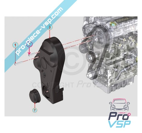 Ventilation propeller support fixing screw