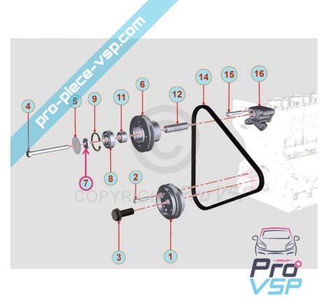 Supported pulley washer
