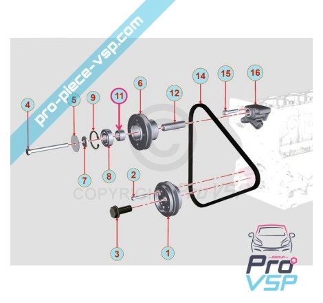 Ventilation pulley spacer