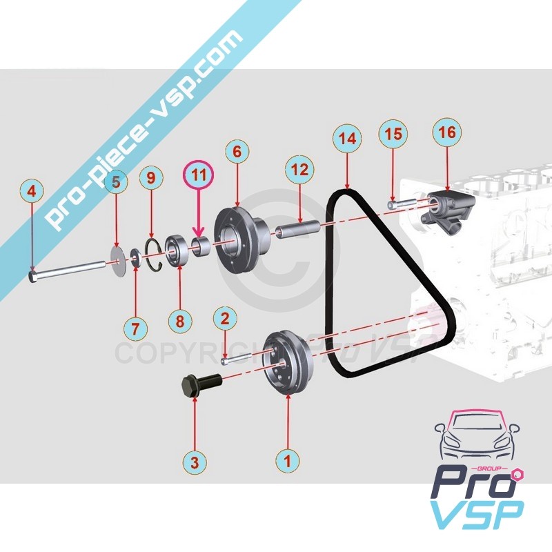 Ventilation pulley spacer