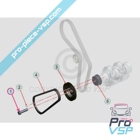 Vis de vilebrequin pour moteur Lombardini DCI