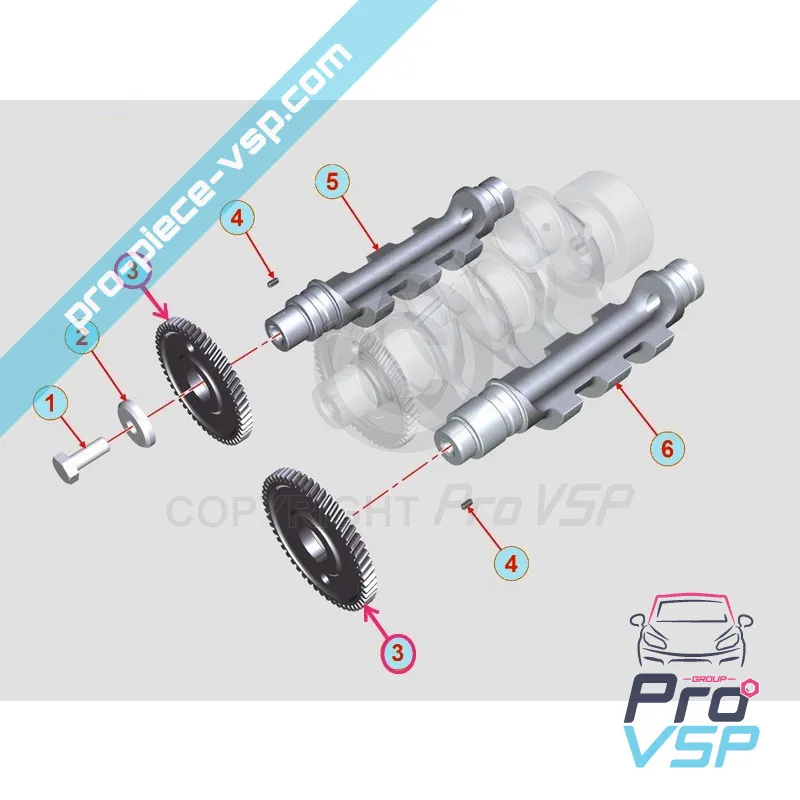 Engrenagem original da árvore de balanceamento do motor Lombardini DCI