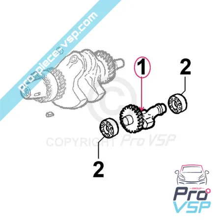 Engine balancing tree Lombardini 15ld