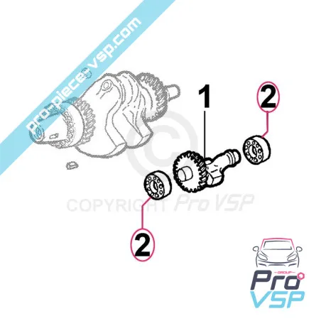 Cojinete de eje de equilibrio del motor Lombardini 15ld