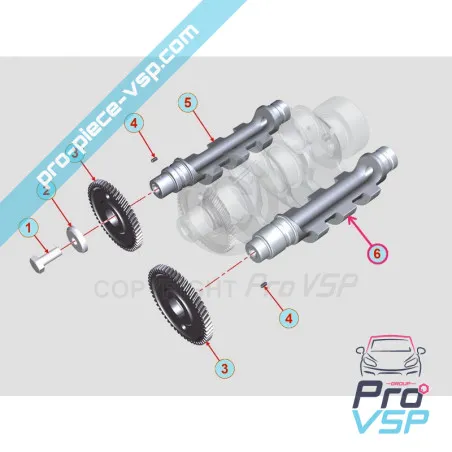 Right balancing tree Origin for motor Lombardini DCI