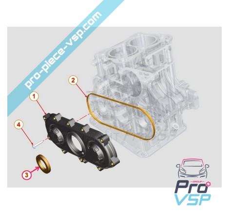 Kit silent engine block origin car without permit Ligier Microcar Dué