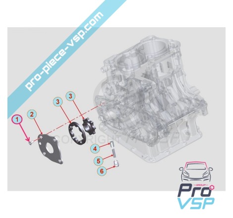 Oil pump plate screw