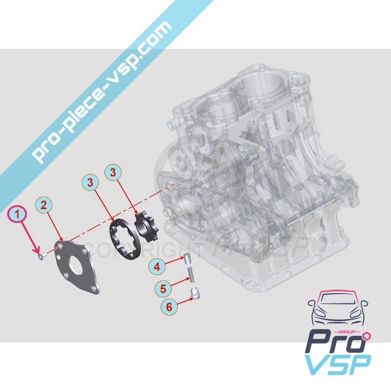 Oil pump plate screw