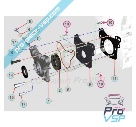 Oil pump plate screw
