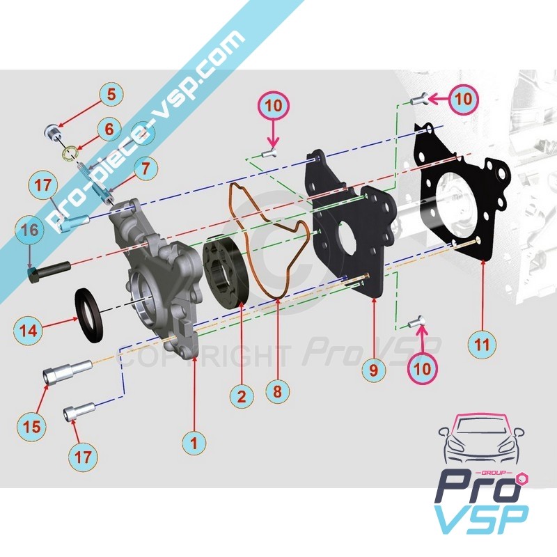 Oil pump plate screw