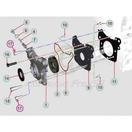Oil pump fixing screw