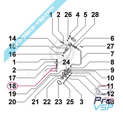 Oil pump cap gasket / 12x16x1.5 mm