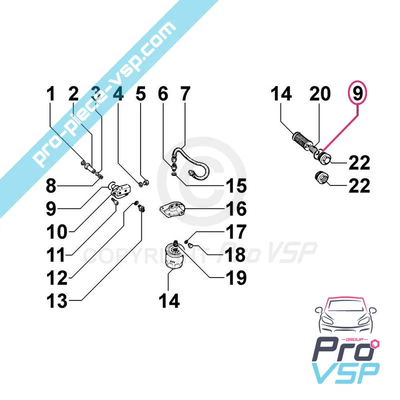 Filtru de ulei de motor O-Inel Lombardini 6LD325
