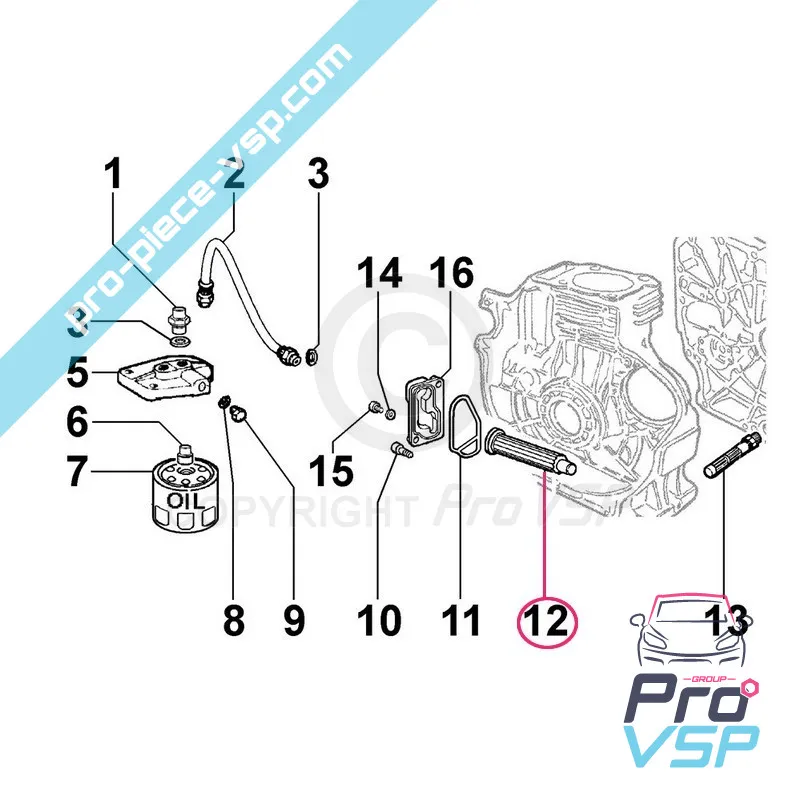 Engine oil filter Lombardini 15ld