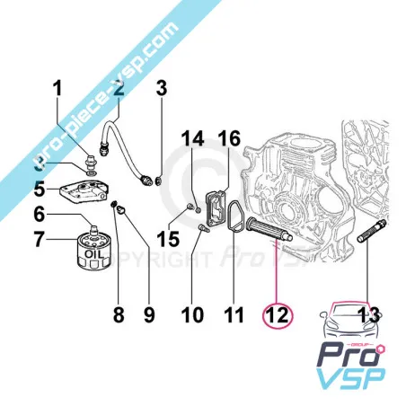 Engine oil filter Lombardini 15ld
