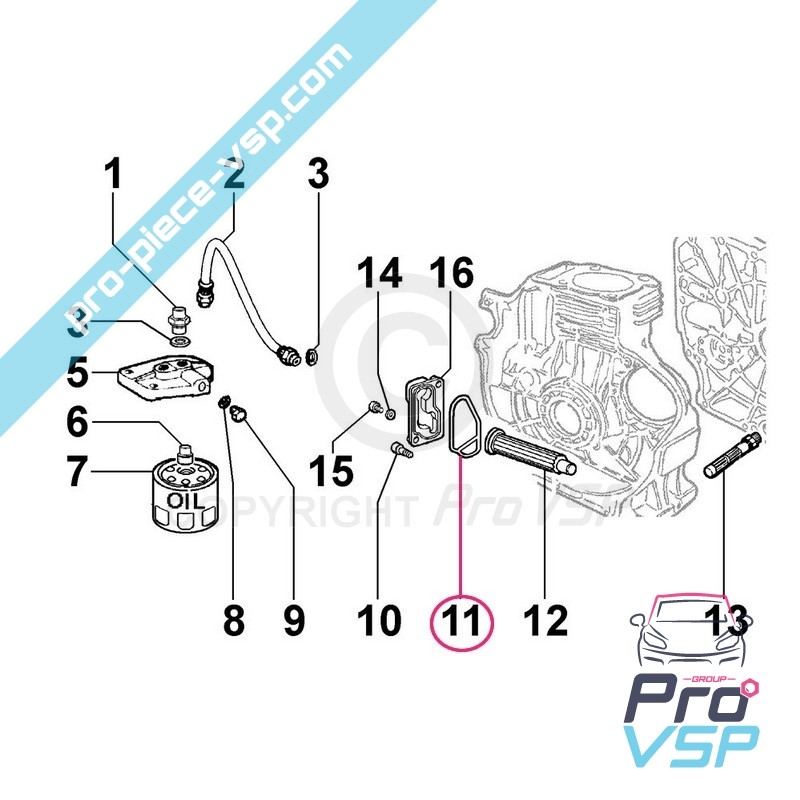 Oil filter cover ring