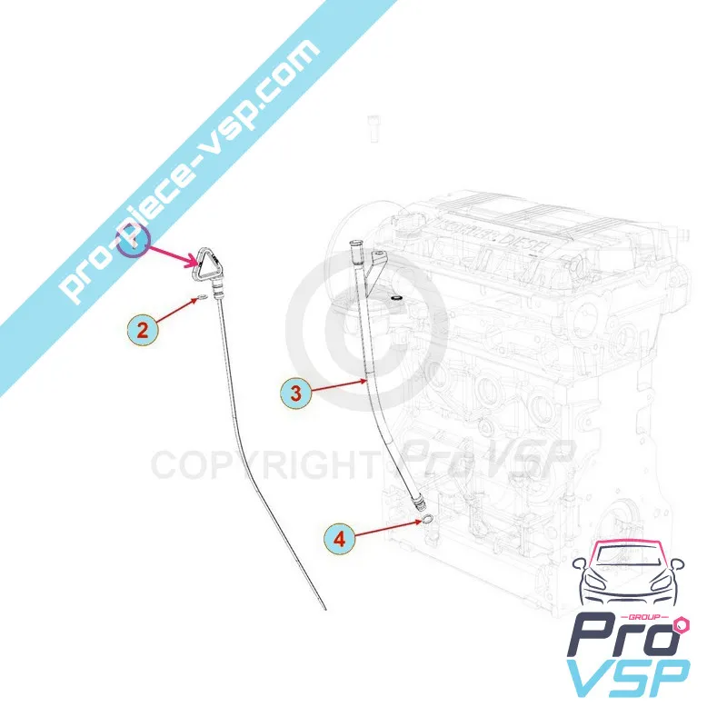 Origem Oil Medidor para motor Lombardini