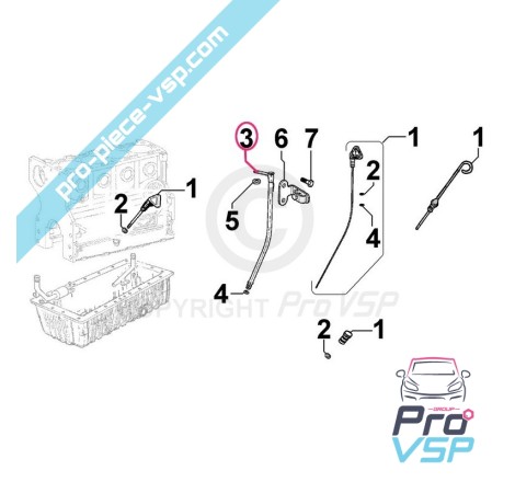 Tubo de Óleo do motor Lombardini LGW523 MPI
