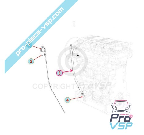 Tubo original do calibre do motor para o motor Lombardini