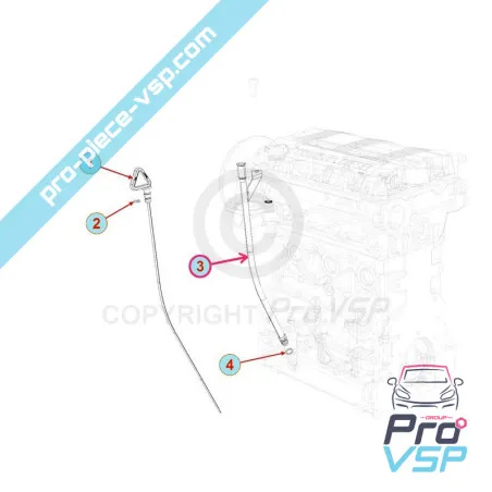 Tubul original de ecartament al motorului pentru motor Lombardini