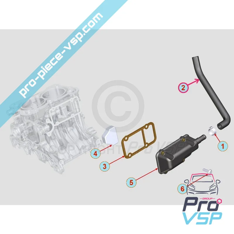 Origin for engine breather hose Lombardini DCI