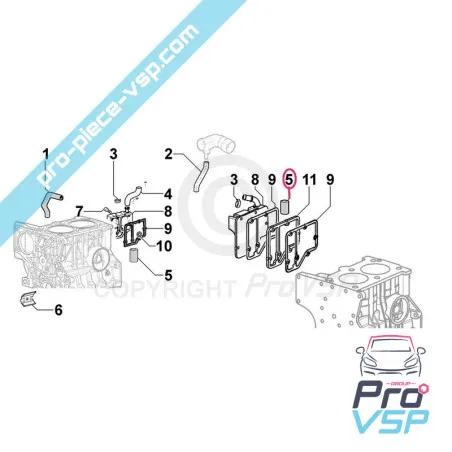 Masse filtrante de reniflard pour moteur Lombardini Focs 523