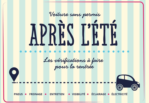 Voiture sans permis après l’été : les vérifications à faire pour la rentrée